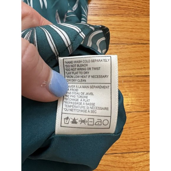 Revolve BB Dakota Wilder Romper In Cool Green Palm Leaf Tropical Women's Size 0 - Picture 7 of 8